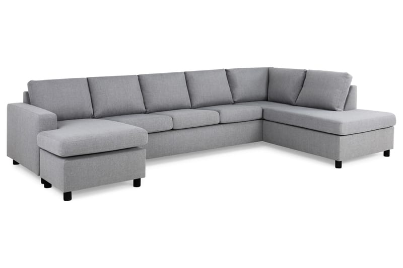 U-sofa Nevada XL Divan Venstre - Lysgrå - U-sofa