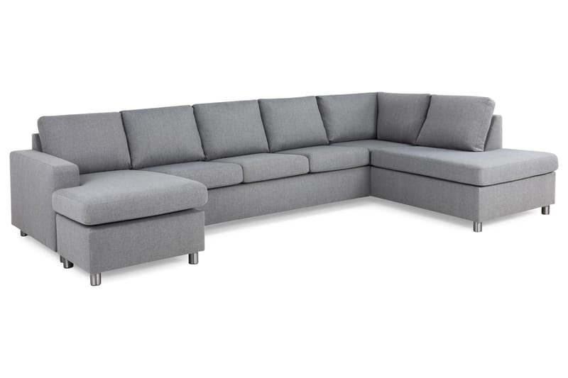 U-sofa Nevada XL Divan Venstre - Lysgrå - U-sofa