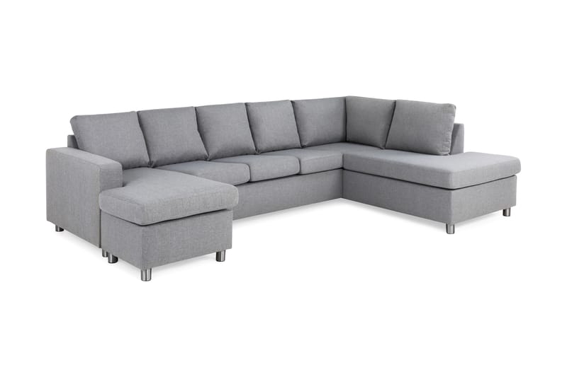 U-sofa Nevada XL Divan Venstre - Lysgrå - U-sofa