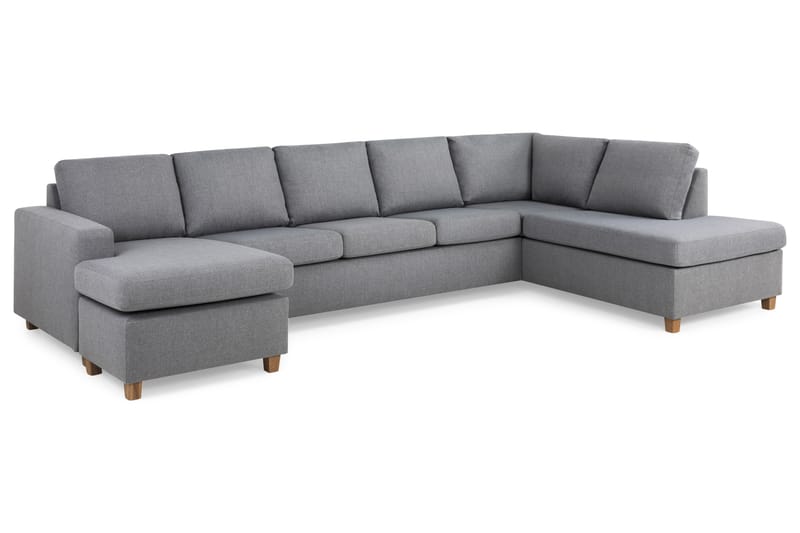 U-sofa Nevada XL Divan Venstre - Lysgrå - U-sofa