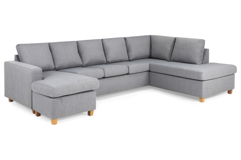 U-sofa Nevada XL Divan Venstre - Lysgrå - U-sofa