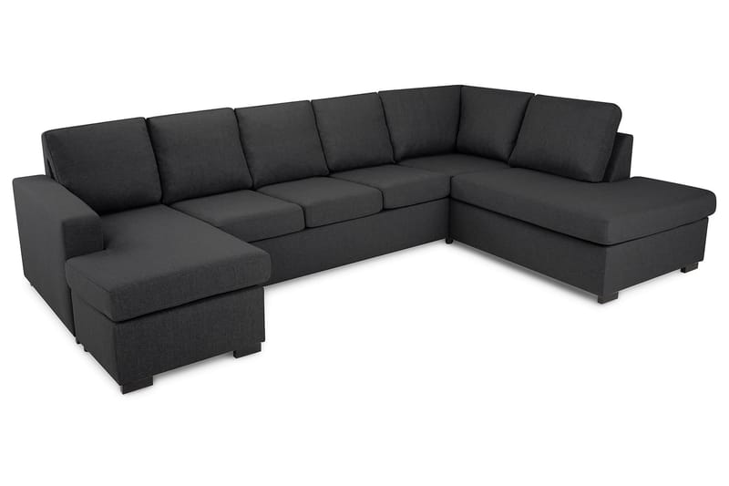 U-sofa Nevada XL Divan Venstre - Mørkgrå - U-sofa