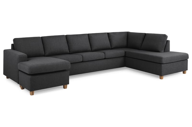 U-sofa Nevada XL Divan Venstre - Mørkgrå - U-sofa