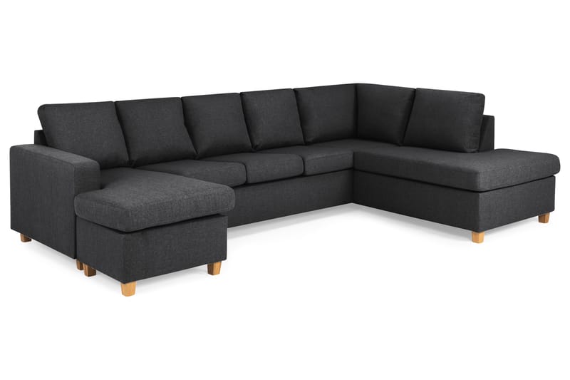 U-sofa Nevada XL Divan Venstre - Mørkgrå - U-sofa