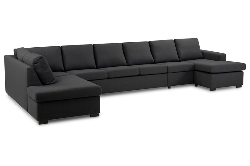 U-sofa Nevada XXL Divan Høyre - Mørkgrå - U-sofa