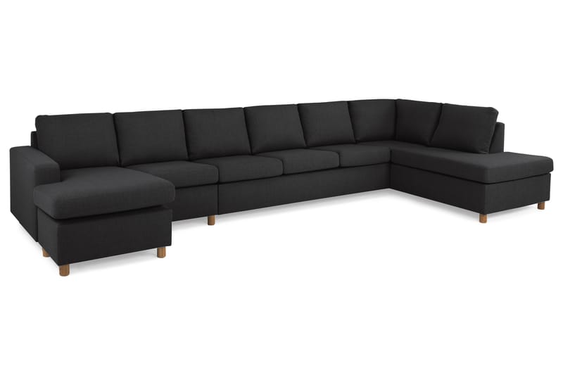 U-sofa Nevada XXL Divan Venstre - Antrasitt - U-sofa