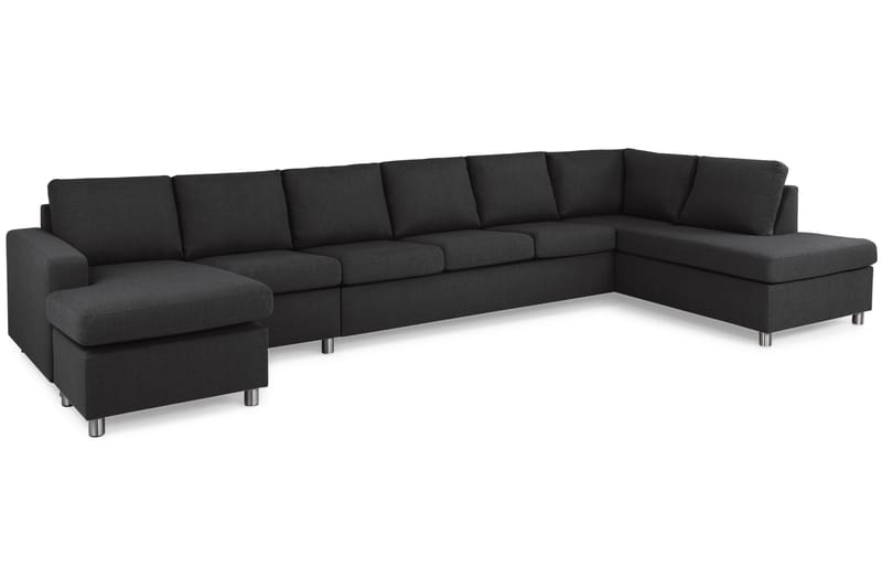 U-sofa Nevada XXL Divan Venstre - Antrasitt - U-sofa