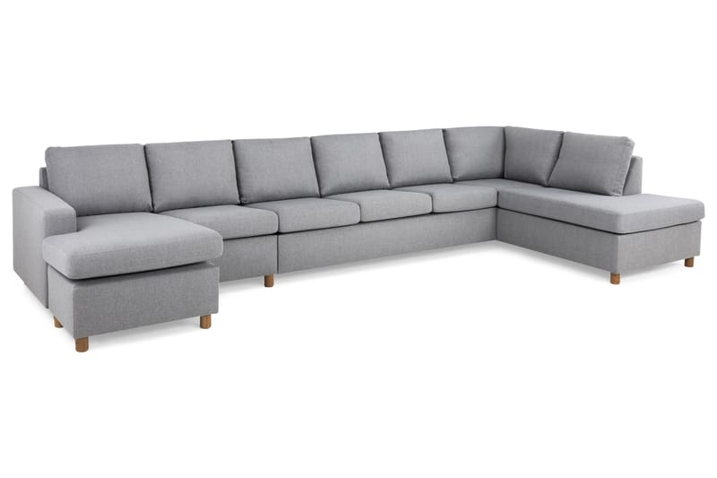 U-sofa Nevada XXL Divan Venstre - Lysgrå - U-sofa