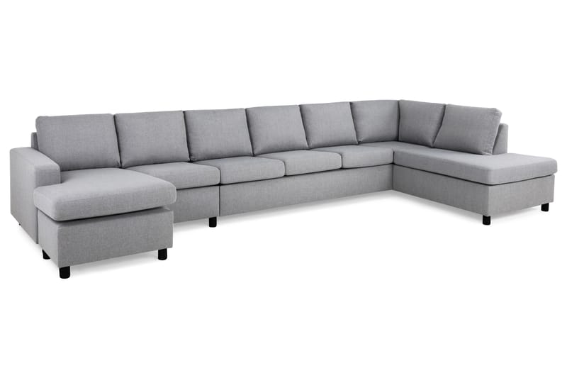 U-sofa Nevada XXL Divan Venstre - Lysgrå - U-sofa