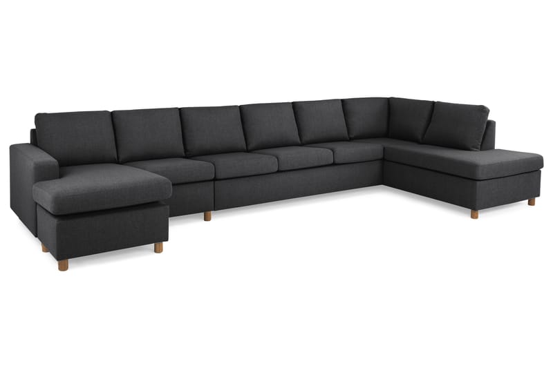 U-sofa Nevada XXL Divan Venstre - Mørkgrå - U-sofa