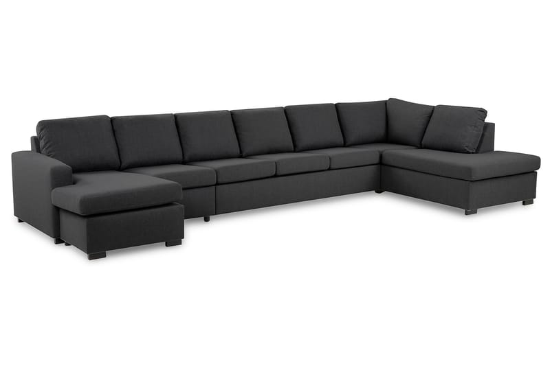 U-sofa Nevada XXL Divan Venstre - Mørkgrå - U-sofa