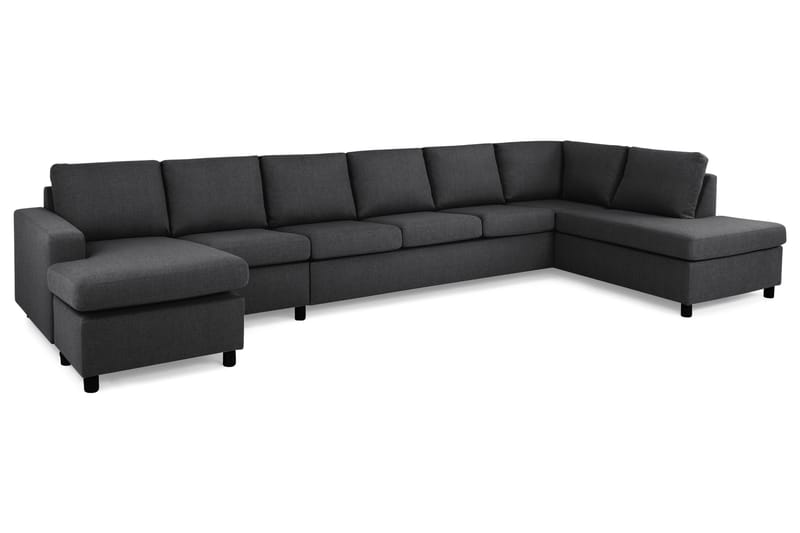 U-sofa Nevada XXL Divan Venstre - Mørkgrå - U-sofa