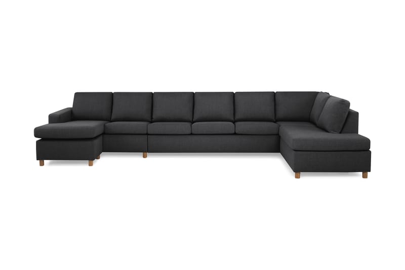 U-sofa Nevada XXL Divan Venstre - Mørkgrå - U-sofa