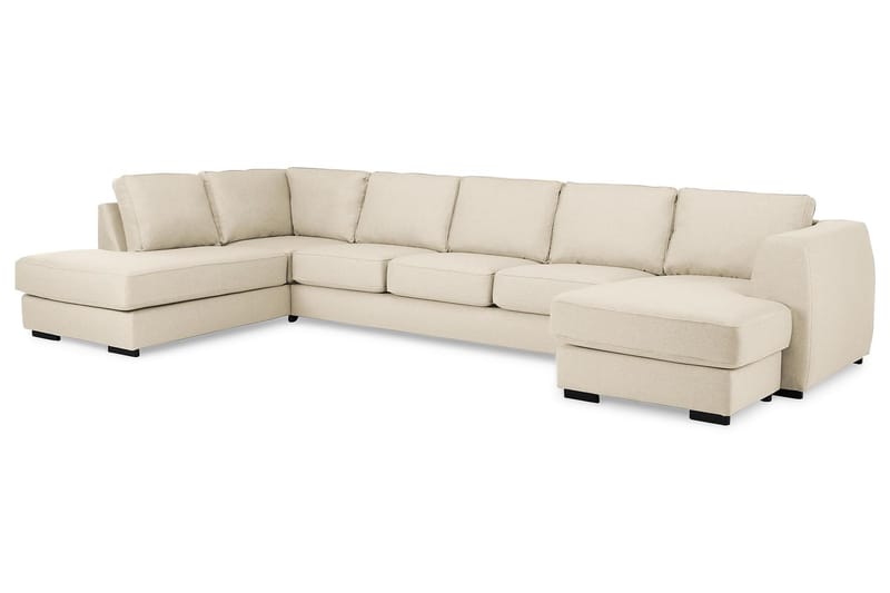 U-sofa Ontario Large med Divan Høyre - Beige - U-sofa