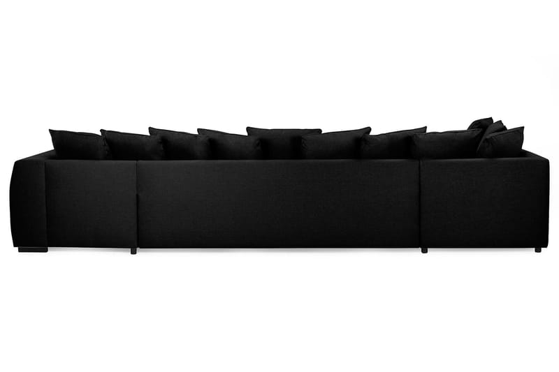 U-sofa Ontario Large med Divan Høyre inkl. Konvoluttputer - Svart - U-sofa