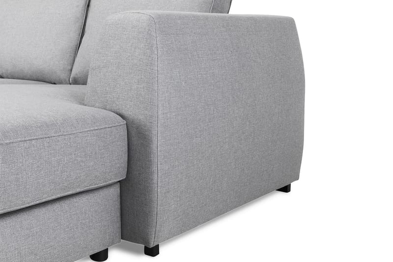 U-sofa Ontario Large med Divan Høyre - Lysgrå - U-sofa