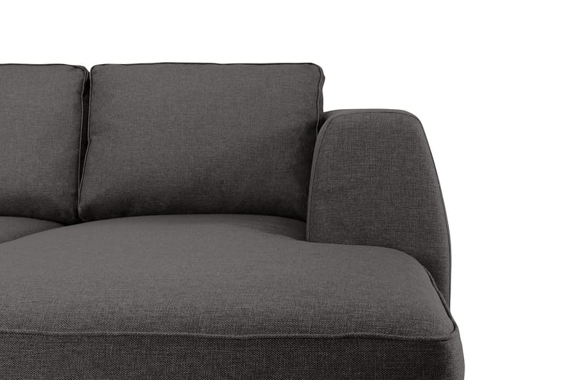 U-sofa Ontario Large med Divan Høyre - Mørkgrå - U-sofa