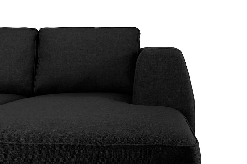 U-sofa Ontario Large med Divan Høyre - Svart - U-sofa