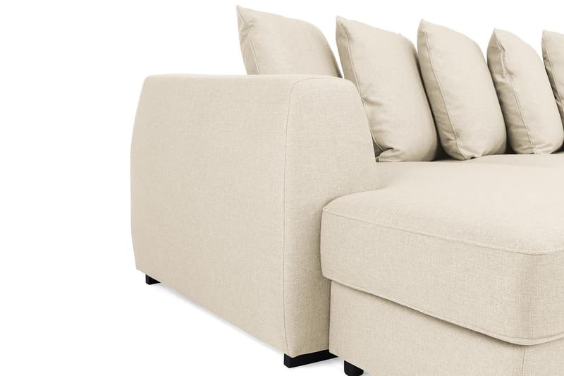 U-sofa Ontario Large med Divan Venstre inkl. Konvoluttputer - Beige - U-sofa