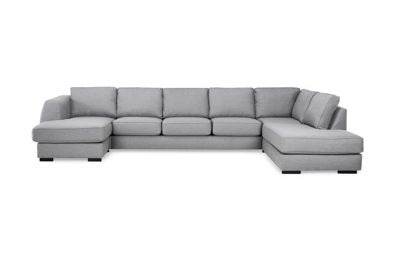 U-sofa Ontario Large med Divan Venstre - Lysgrå - U-sofa