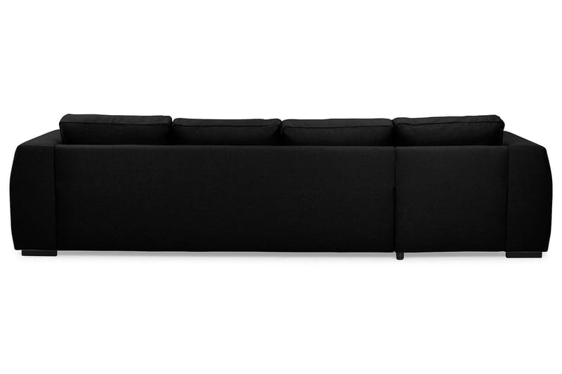 U-sofa Ontario med Dobbeldivan - Svart - U-sofa