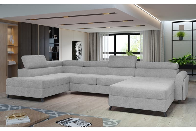 U-sofa Osettia med Divan Høyre - Beige - U-sofa