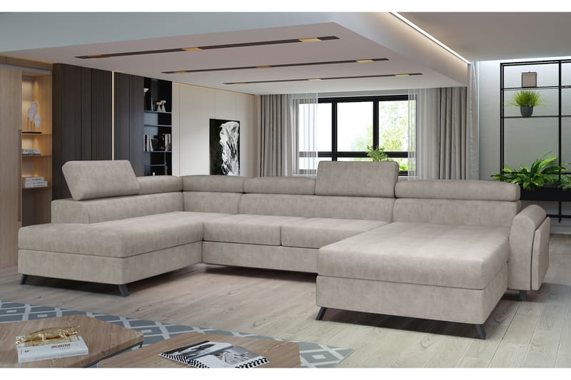 U-sofa Osettia med Divan Høyre - Beige - U-sofa