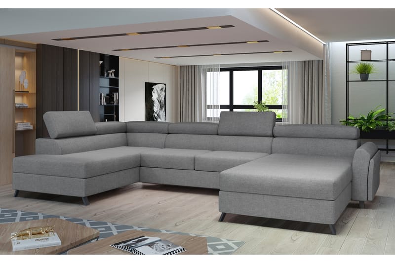 U-sofa Osettia med Divan Høyre - Grå - Møbler - Sofaer - U-sofa