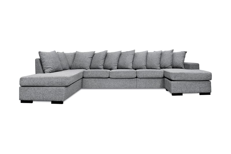 U-sofa Rodrigo Large Venstre Konvoluttputer - Lysgrå - U-sofa