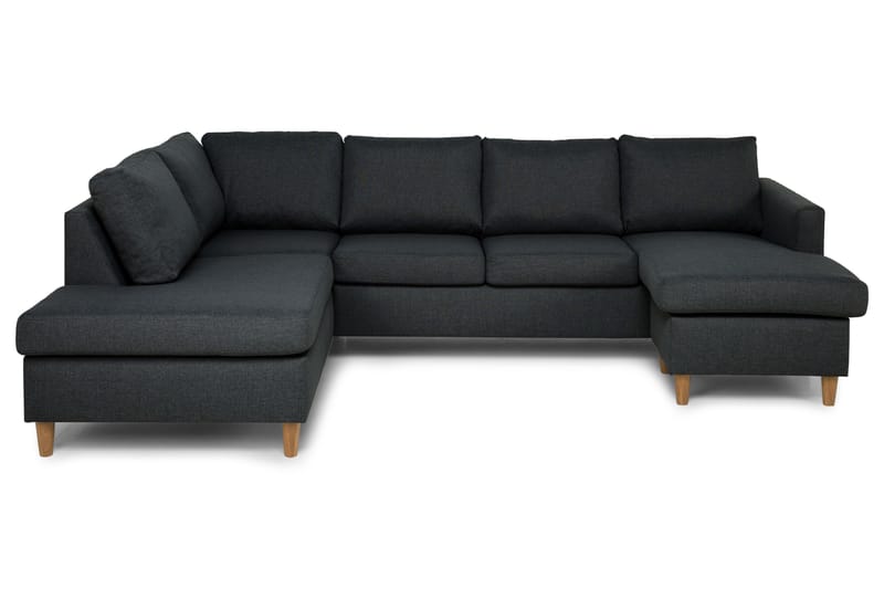 U-sofa Yen med Divan Høyre - Mørkgrå - 4 seters sofa med divan - U-sofa