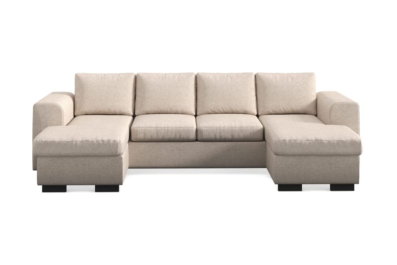 Vanlig sofa med dobbel divan Scandinavian Choice Link dobbeldivansofa 4-seter Beige