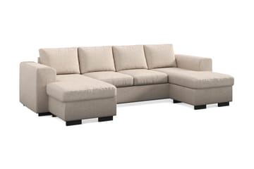 Vanlig sofa med dobbel divan Scandinavian Choice Link dobbeldivansofa 4-seter Beige - Møbler - Sofaer - U-sofa