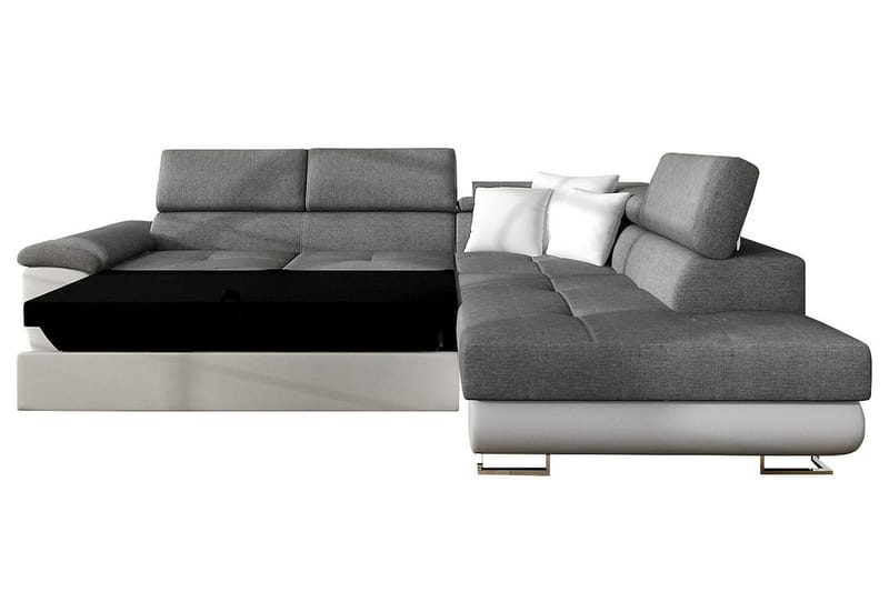 U-Sovesofa Oertel - Hvit/Grå - Møbler - Sofaer - Skinnsofaer