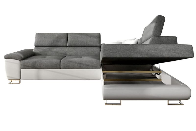 U-Sovesofa Oertel - Hvit/Grå - Møbler - Sofaer - Skinnsofaer