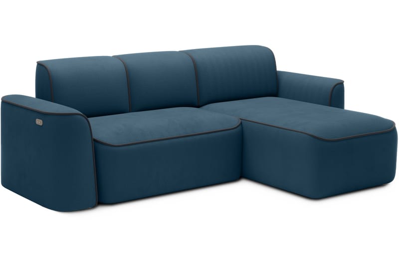 Ume 4-seter Sofa med Sjeselong - Blå - Møbler - Sofaer - Sofaer med sjeselong - 4 seters sofa med divan