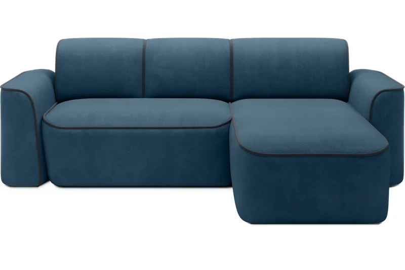 Ume 4-seter Sofa med Sjeselong, Blå