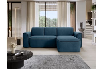 Ume 4-seter Sofa med Sjeselong - Blå - Møbler - Sofaer - Sofaer med sjeselong - 4 seters sofa med divan