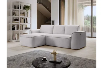 Ume 4-seter Sofa med Sjeselong - Grå - Møbler - Sofaer - Sofaer med sjeselong - 4 seters sofa med divan