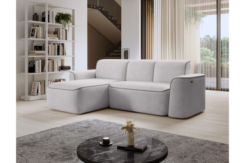 Ume 4-seter Sofa med Sjeselong - Grå - Møbler - Sofaer - Sofaer med sjeselong - 4 seters sofa med divan