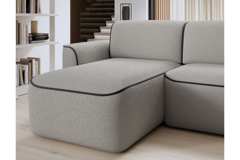 Ume 4-seter Sofa med Sjeselong - Grå - Møbler - Sofaer - Sofaer med sjeselong - 4 seters sofa med divan