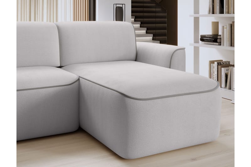 Ume 4-seter Sofa med Sjeselong - Grå - Møbler - Sofaer - Sofaer med sjeselong - 4 seters sofa med divan
