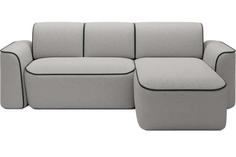 Ume 4-seter Sofa med Sjeselong, Grå