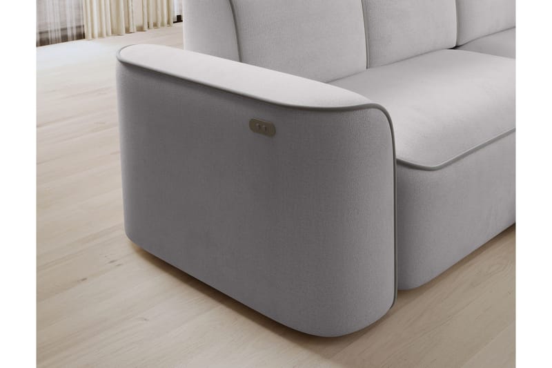 Ume 4-seter Sofa med Sjeselong - Grå - Møbler - Sofaer - Sofaer med sjeselong - 4 seters sofa med divan