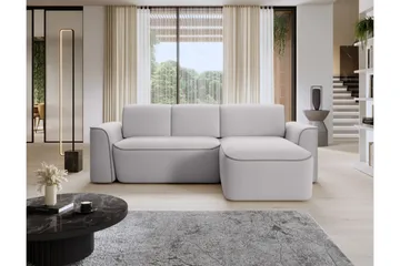 Ume 4-seter Sofa med Sjeselong - Grå - Møbler - Sofaer - Sofaer med sjeselong - 4 seters sofa med divan