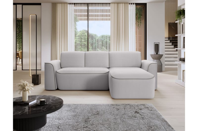 Ume 4-seter Sofa med Sjeselong - Grå - Møbler - Sofaer - Sofaer med sjeselong - 4 seters sofa med divan