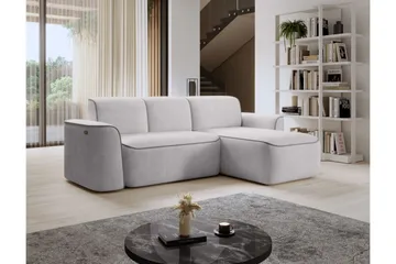 Ume 4-seter Sofa med Sjeselong - Grå - Møbler - Sofaer - Sofaer med sjeselong - 4 seters sofa med divan