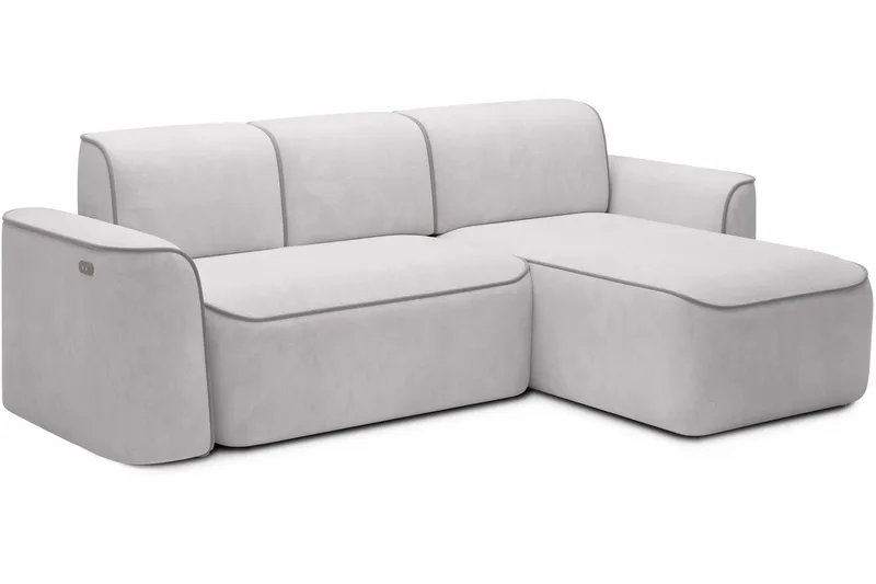 Ume 4-seter Sofa med Sjeselong - Grå - Møbler - Sofaer - Sofaer med sjeselong - 4 seters sofa med divan