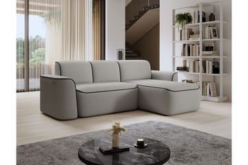 Ume 4-seter Sofa med Sjeselong - Grå - Møbler - Sofaer - Sofaer med sjeselong - 4 seters sofa med divan