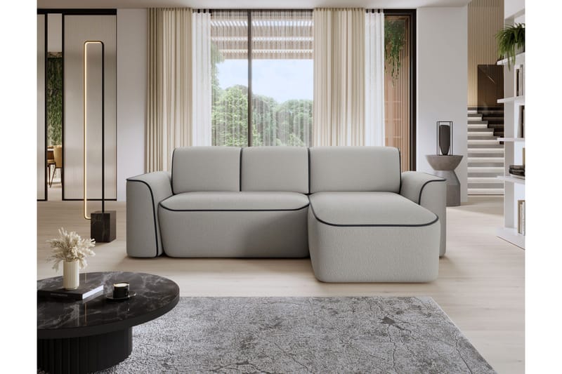 Ume 4-seter Sofa med Sjeselong - Grå - Møbler - Sofaer - Sofaer med sjeselong - 4 seters sofa med divan