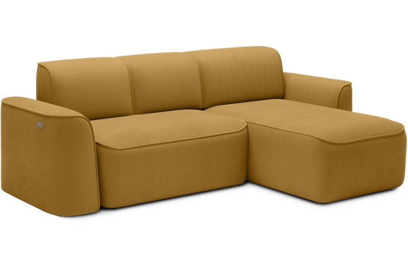Ume 4-seter Sofa med Sjeselong - Gul - Møbler - Sofaer - Sofaer med sjeselong - 4 seters sofa med divan